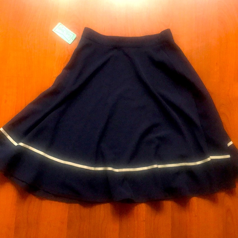 Navy and white skirt